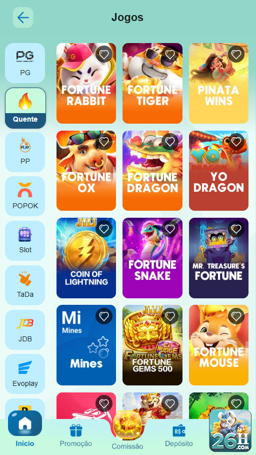 Aplicativo 26h.com para Android e iOS